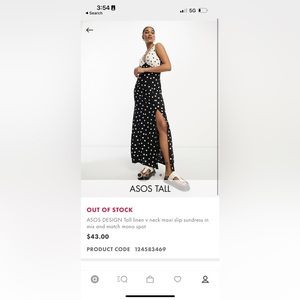 Summer black and white polka dot maxi dress